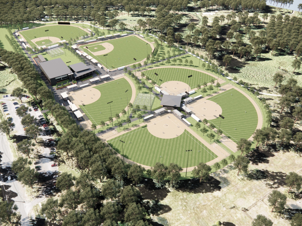 Minnippi Ballpark Master Plan Aerial Perspective